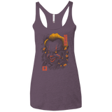 Oni Clown Mask Women's Triblend Racerback Tank