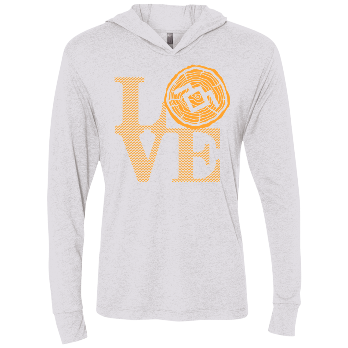 LOVE TWIN PEAKS Triblend Long Sleeve Hoodie Tee