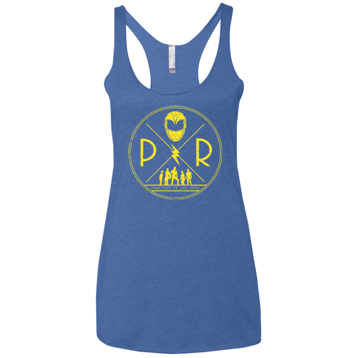 Yellow Power Women's Triblend Racerback Tank