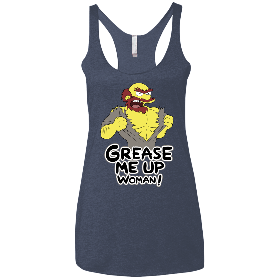 Grease Me Up Women's Triblend Racerback Tank
