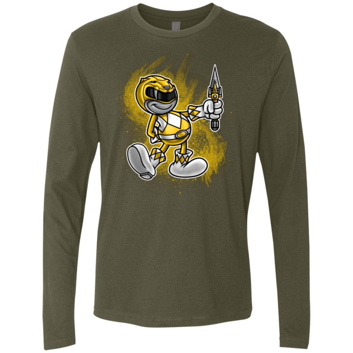 Yellow Ranger Artwork Men's Premium Long Sleeve