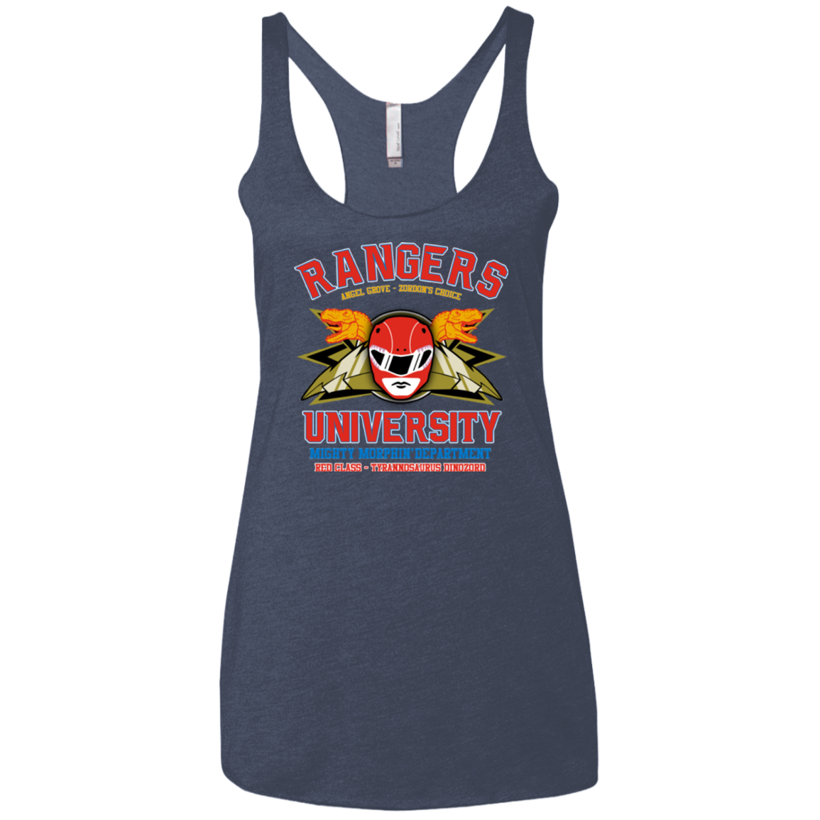 Rangers U - Red Ranger Women's Triblend Racerback Tank