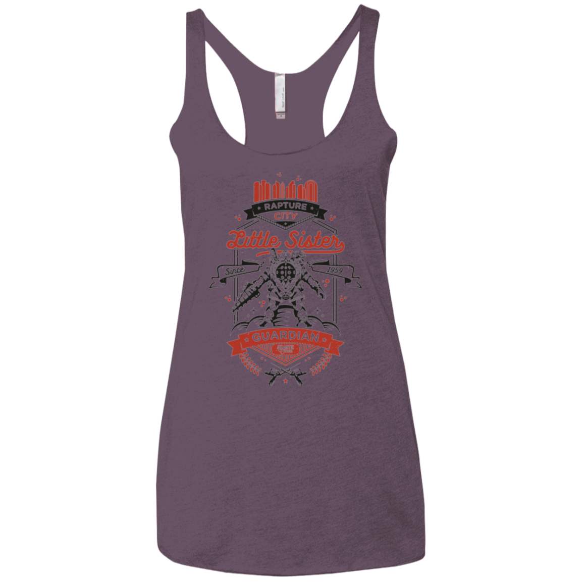 Little Sister Protector V2 Women's Triblend Racerback Tank