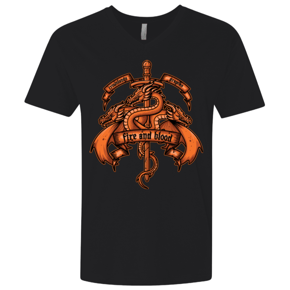 FIRE AND BLOOD Men's Premium V-Neck