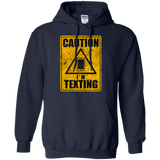 Caution I'm Texting Pullover Hoodie