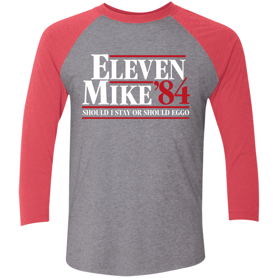 Eleven Mike 84 - Should I Stay or Should Eggo Men's Triblend 3/4 Sleeve