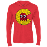 Poly Pac Man Triblend Long Sleeve Hoodie Tee