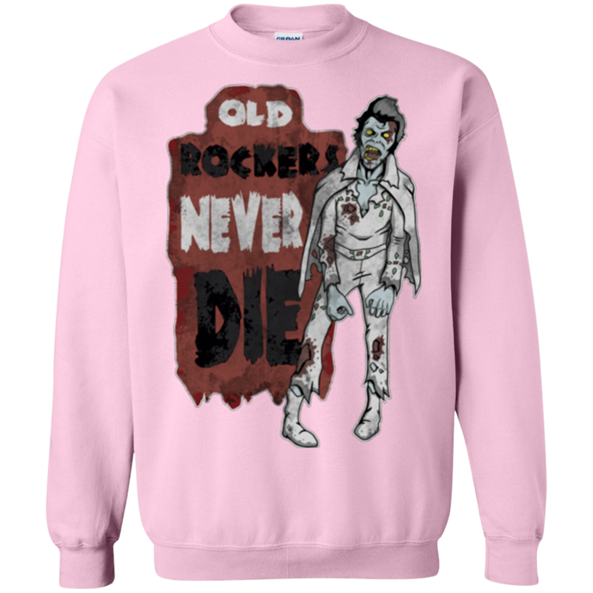 Old Rockers Never Die Crewneck Sweatshirt