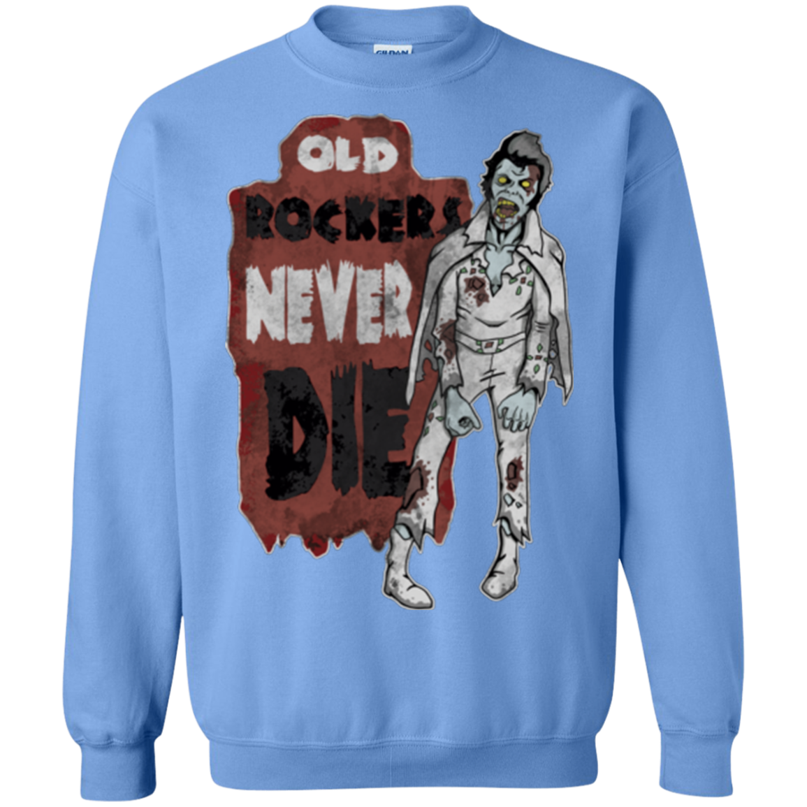 Old Rockers Never Die Crewneck Sweatshirt