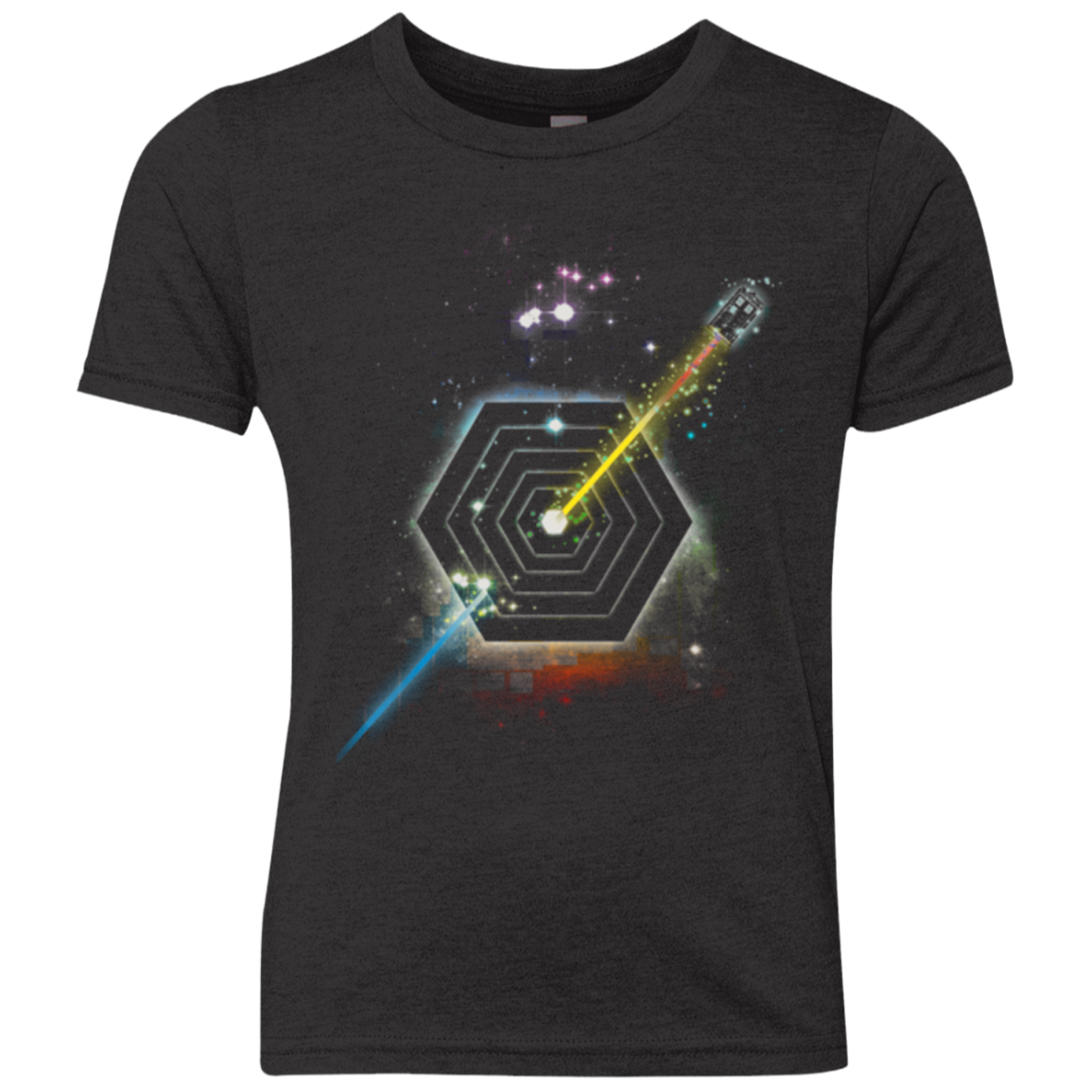 Space Fragmentation Travel Youth Triblend T-Shirt