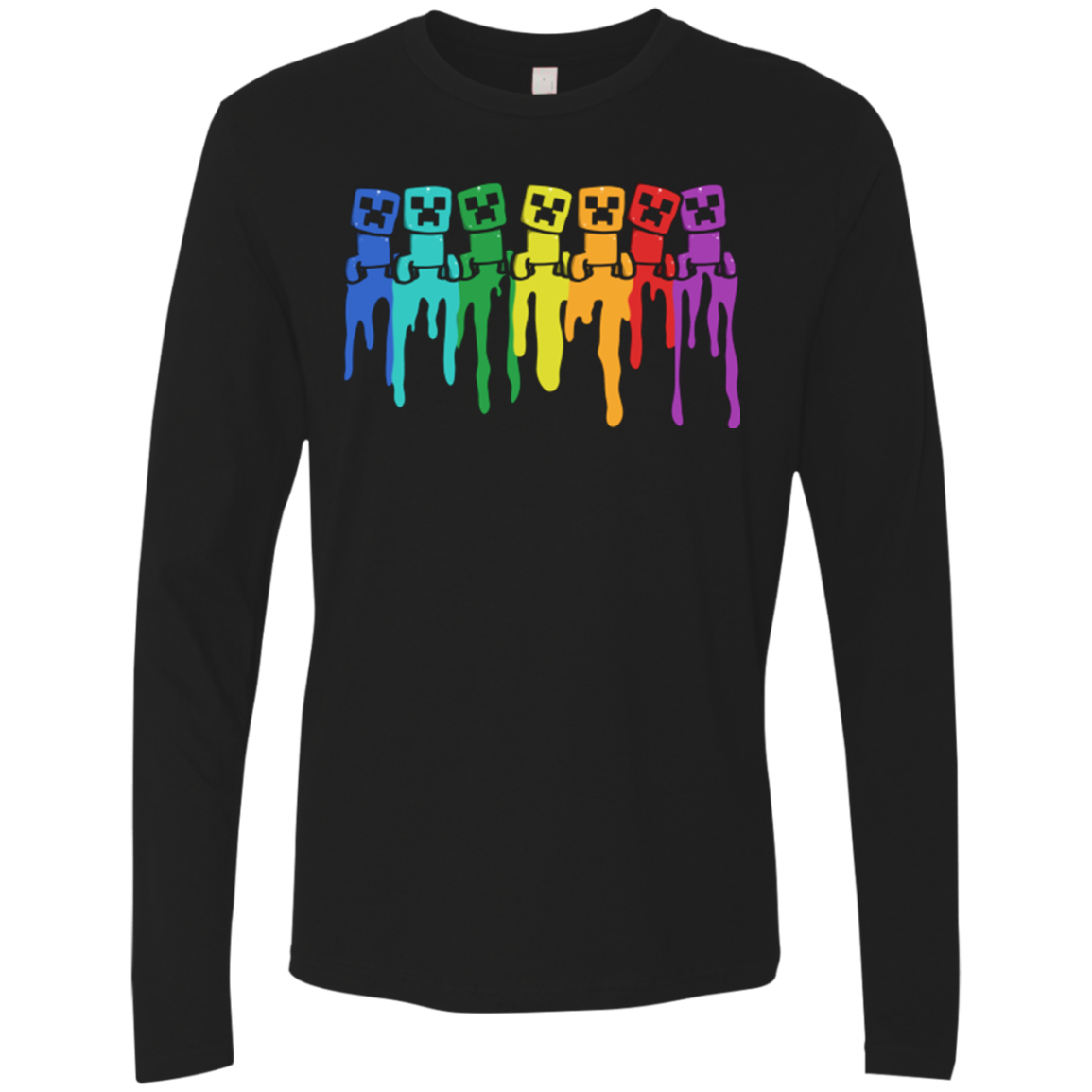 Rainbow Creeps Men's Premium Long Sleeve