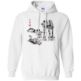 Battle in the Snow Sumi e Pullover Hoodie