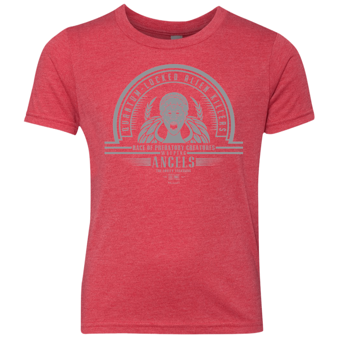 Who Villains Weeping Angels Youth Triblend T-Shirt