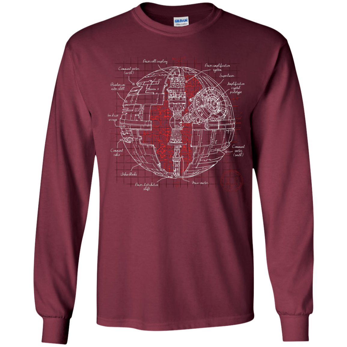 Death Star Plan Youth Long Sleeve T-Shirt