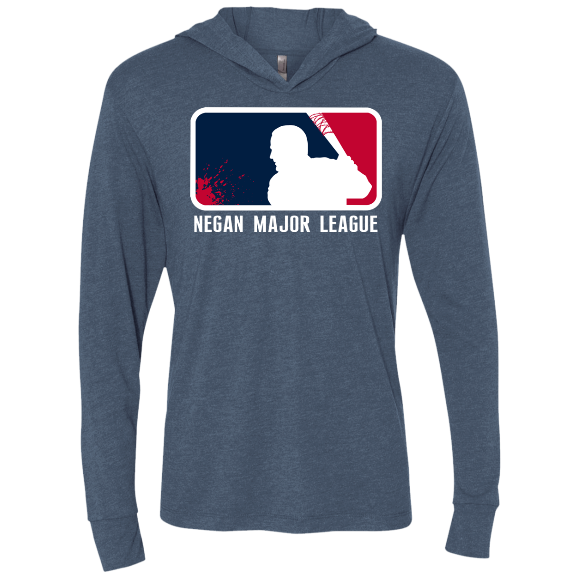 Negan Mayor League Triblend Long Sleeve Hoodie Tee