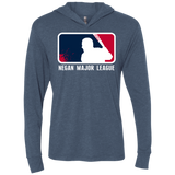 Negan Mayor League Triblend Long Sleeve Hoodie Tee