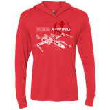 T-65 X-Wing Triblend Long Sleeve Hoodie Tee