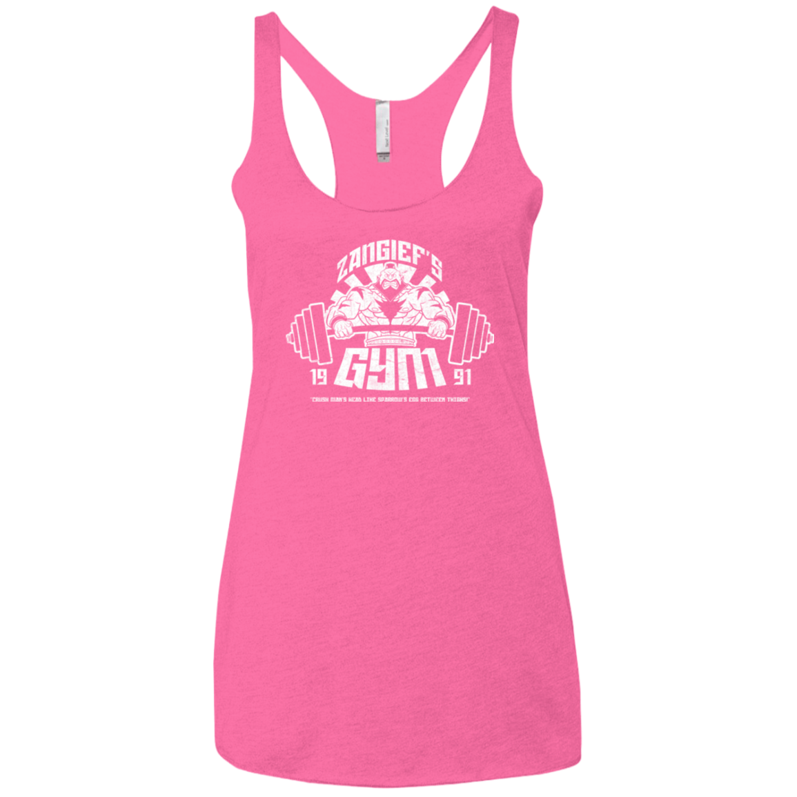 Zangief Gym Women's Triblend Racerback Tank