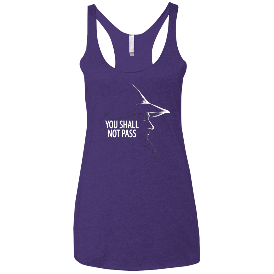 YOU SHALL NOT PASS (2) Women's Triblend Racerback Tank