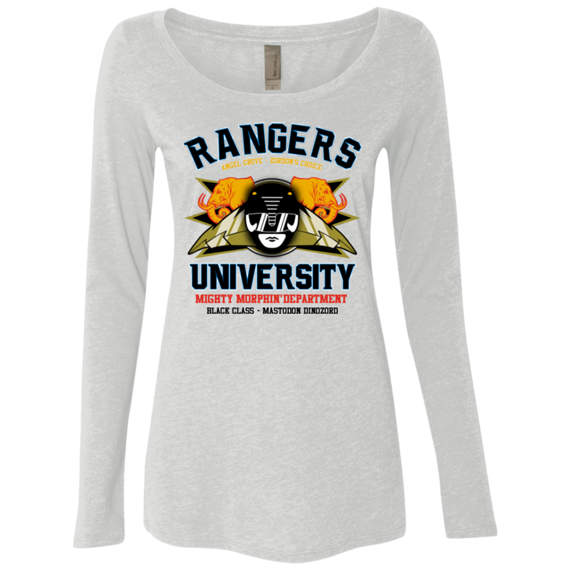 Rangers U Black Ranger Women's Triblend Long Sleeve Shirt
