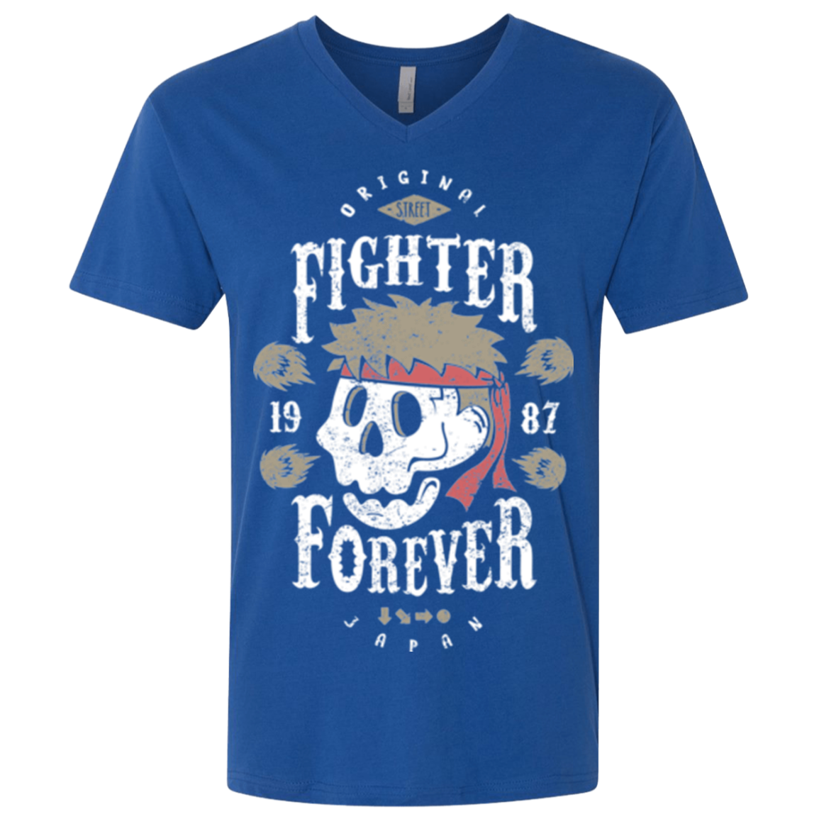 Fighter Forever Ryu Men's Premium V-Neck