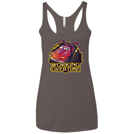 Working Overtime Women's Triblend Racerback Tank