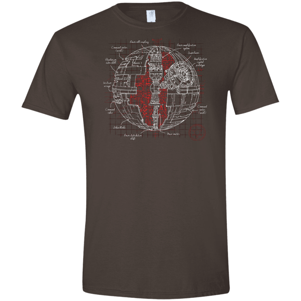 Death Star Plan Men's Semi-Fitted Softstyle