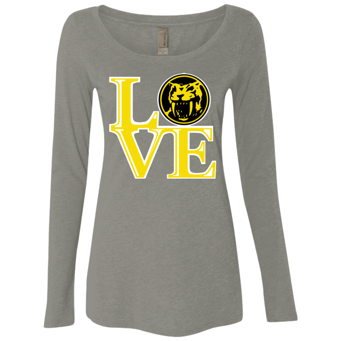 Yellow Ranger LOVE Women's Triblend Long Sleeve Shirt