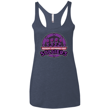 OBEDIENT EXPENDABLE FOOT SOLDIERS Women's Triblend Racerback Tank