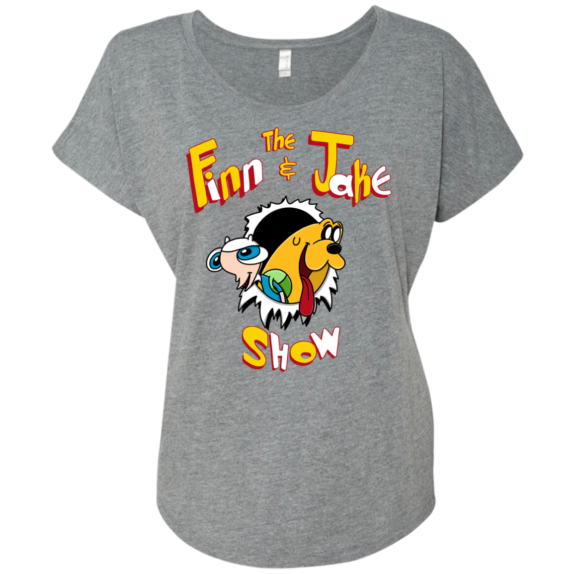 The Finn and Jake Show Triblend Dolman Sleeve