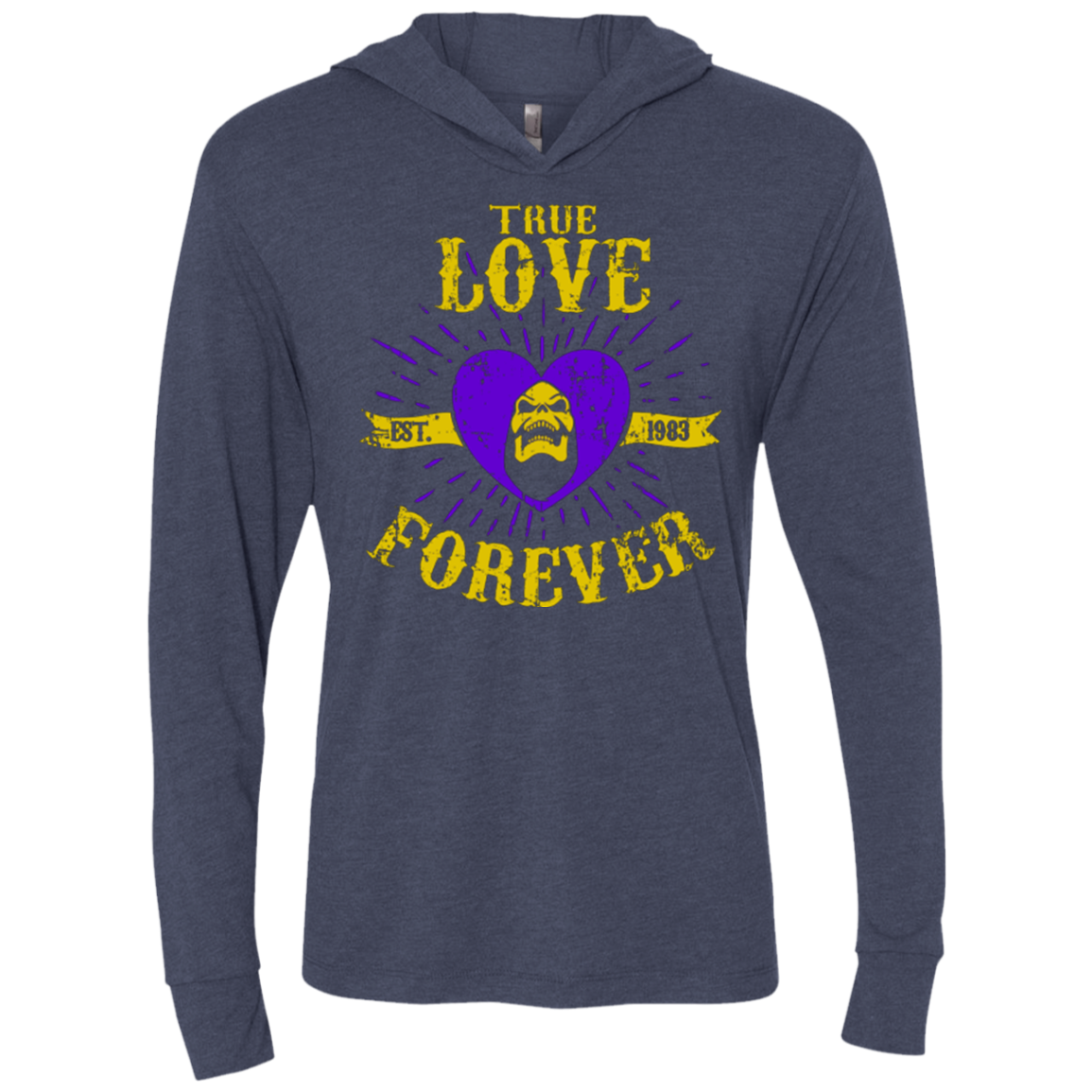 True Love Forever Masters Triblend Long Sleeve Hoodie Tee