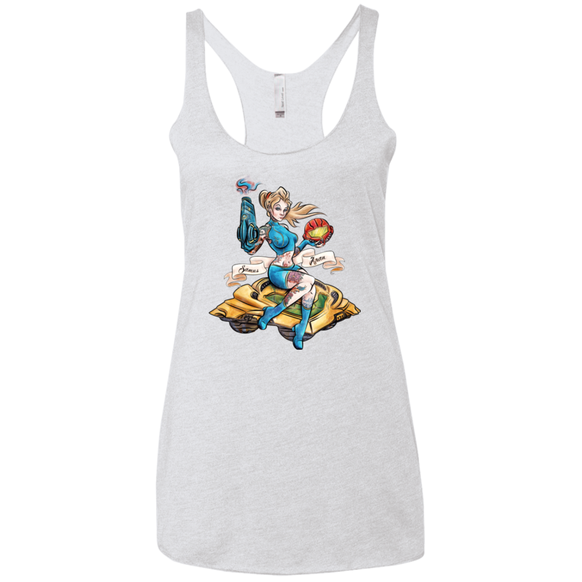 PINUP SAMUS Women's Triblend Racerback Tank