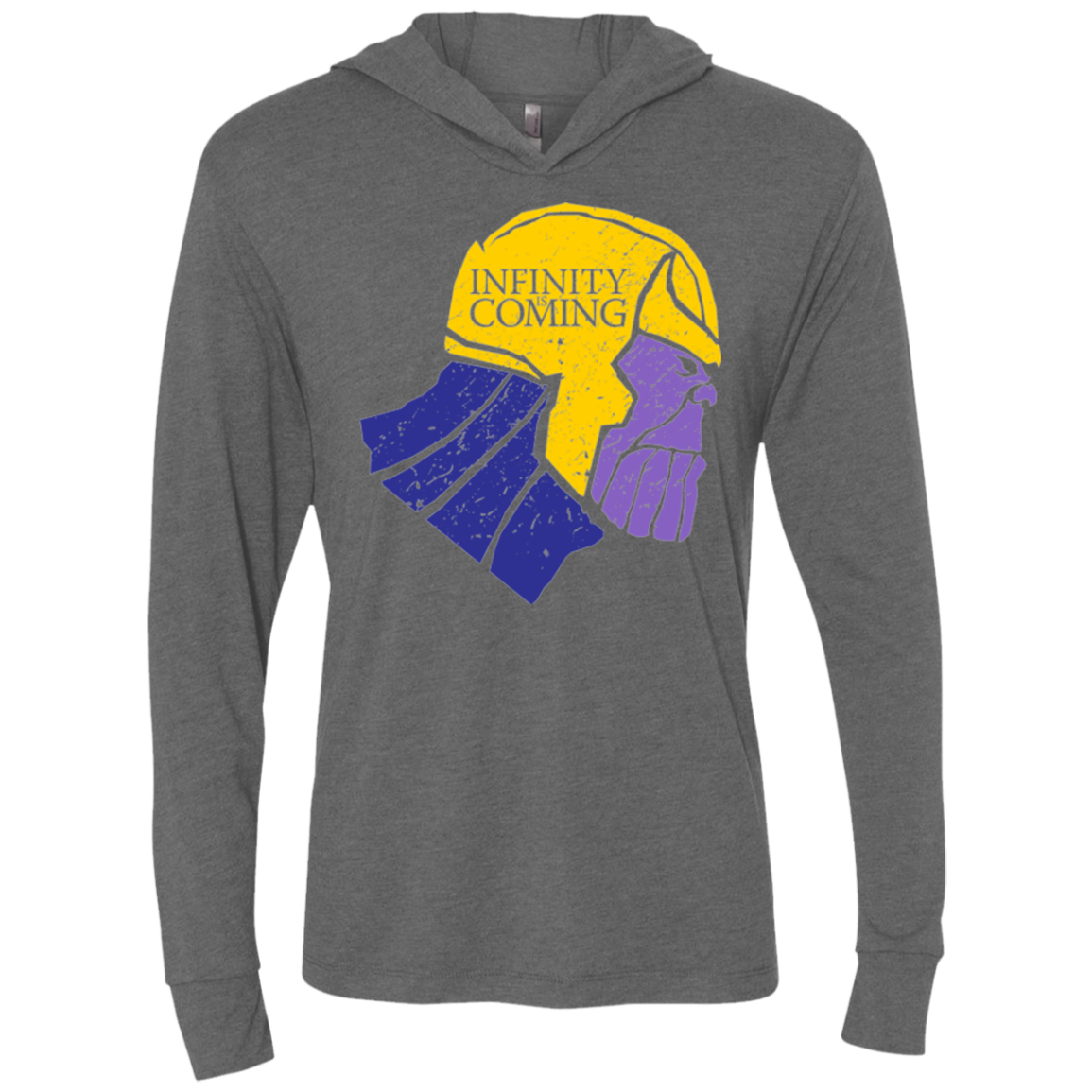 Infinity is Coming Triblend Long Sleeve Hoodie Tee