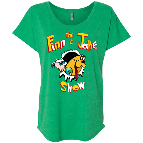 The Finn and Jake Show Triblend Dolman Sleeve