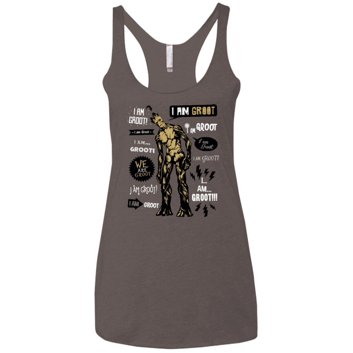 Groot Famous Quotes Women's Triblend Racerback Tank