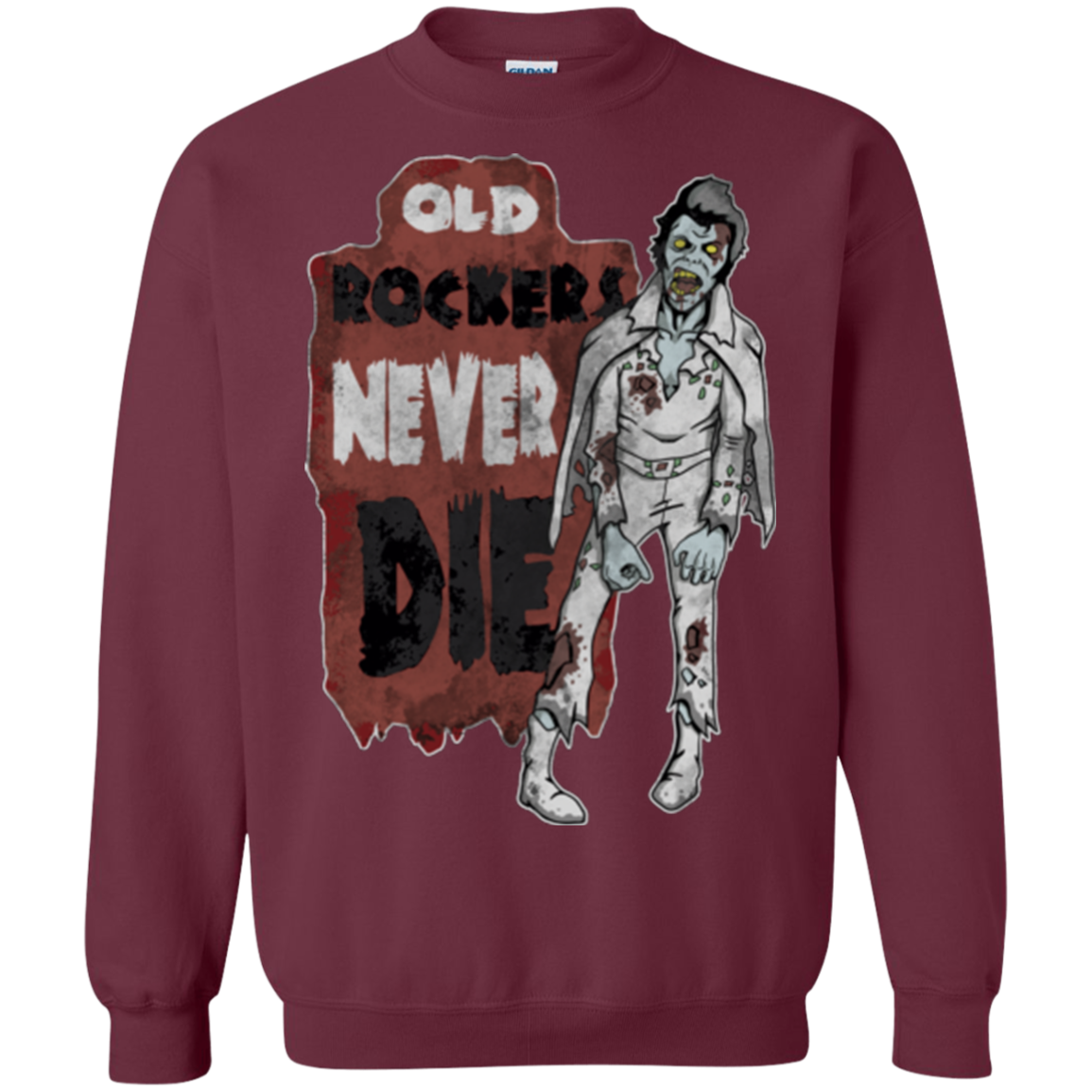 Old Rockers Never Die Crewneck Sweatshirt