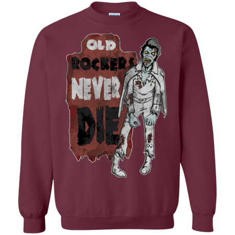 Old Rockers Never Die Crewneck Sweatshirt