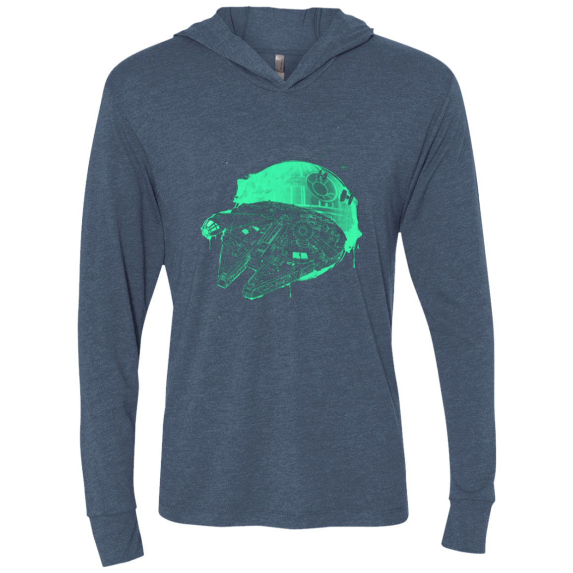 Messy Rescue Triblend Long Sleeve Hoodie Tee