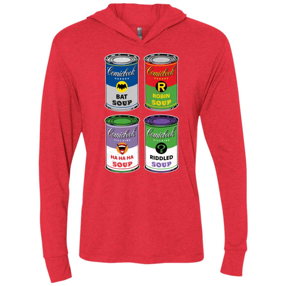 Arkham Soup Triblend Long Sleeve Hoodie Tee