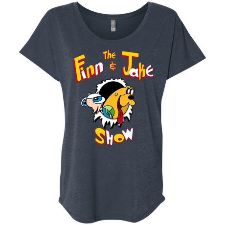 The Finn and Jake Show Triblend Dolman Sleeve