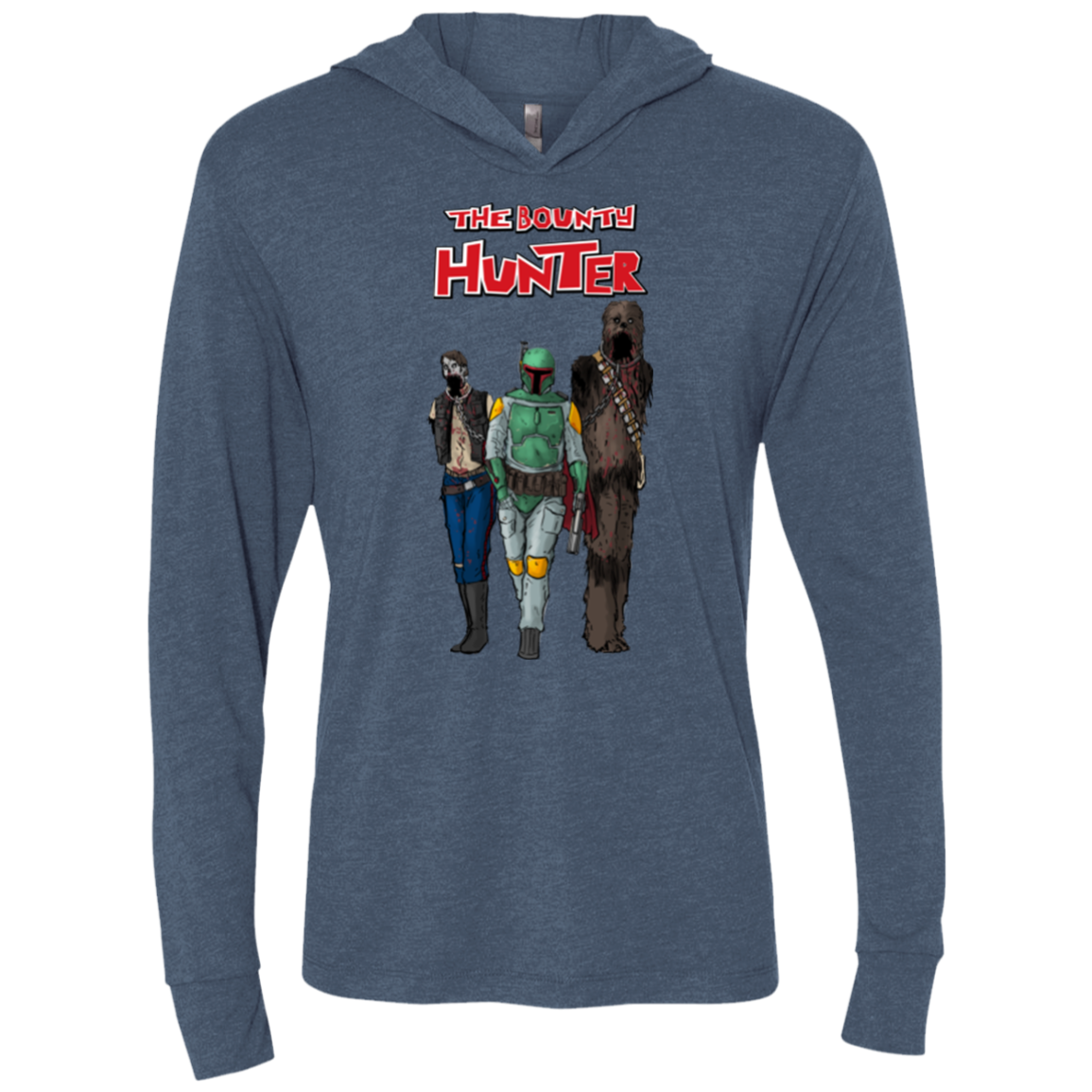 The Walking Bounty Hunter Triblend Long Sleeve Hoodie Tee