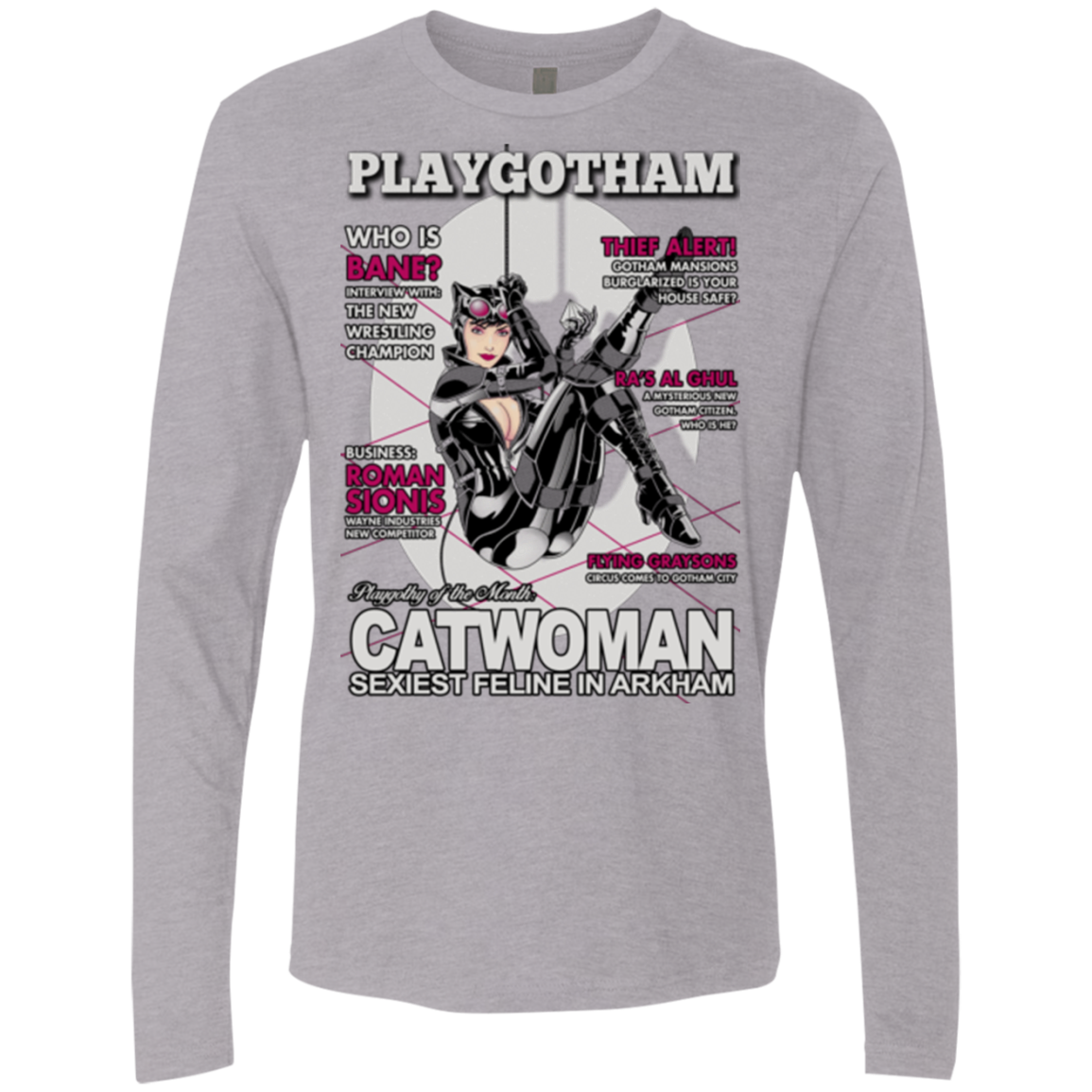 Catwoman PlayGotham Men's Premium Long Sleeve