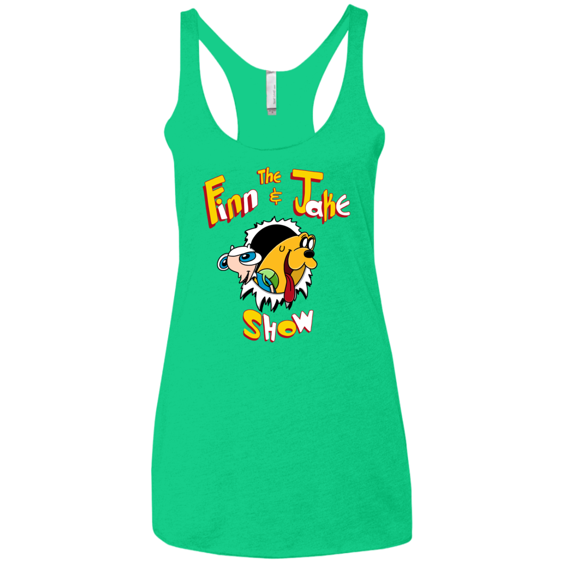 The Finn and Jake Show Women's Triblend Racerback Tank
