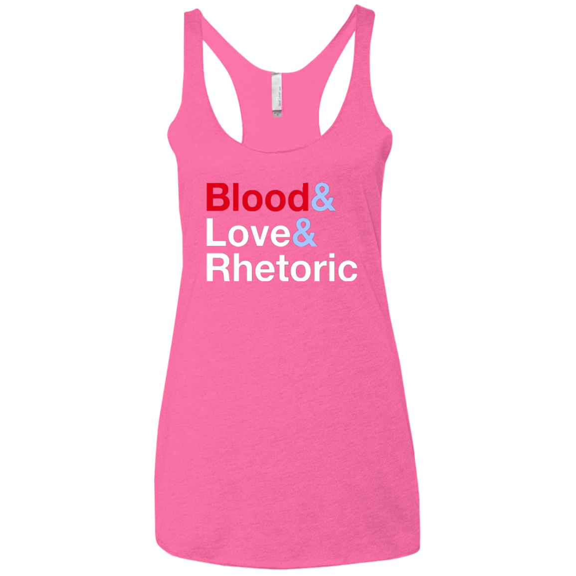 Blood Love Rhetoric Women's Triblend Racerback Tank