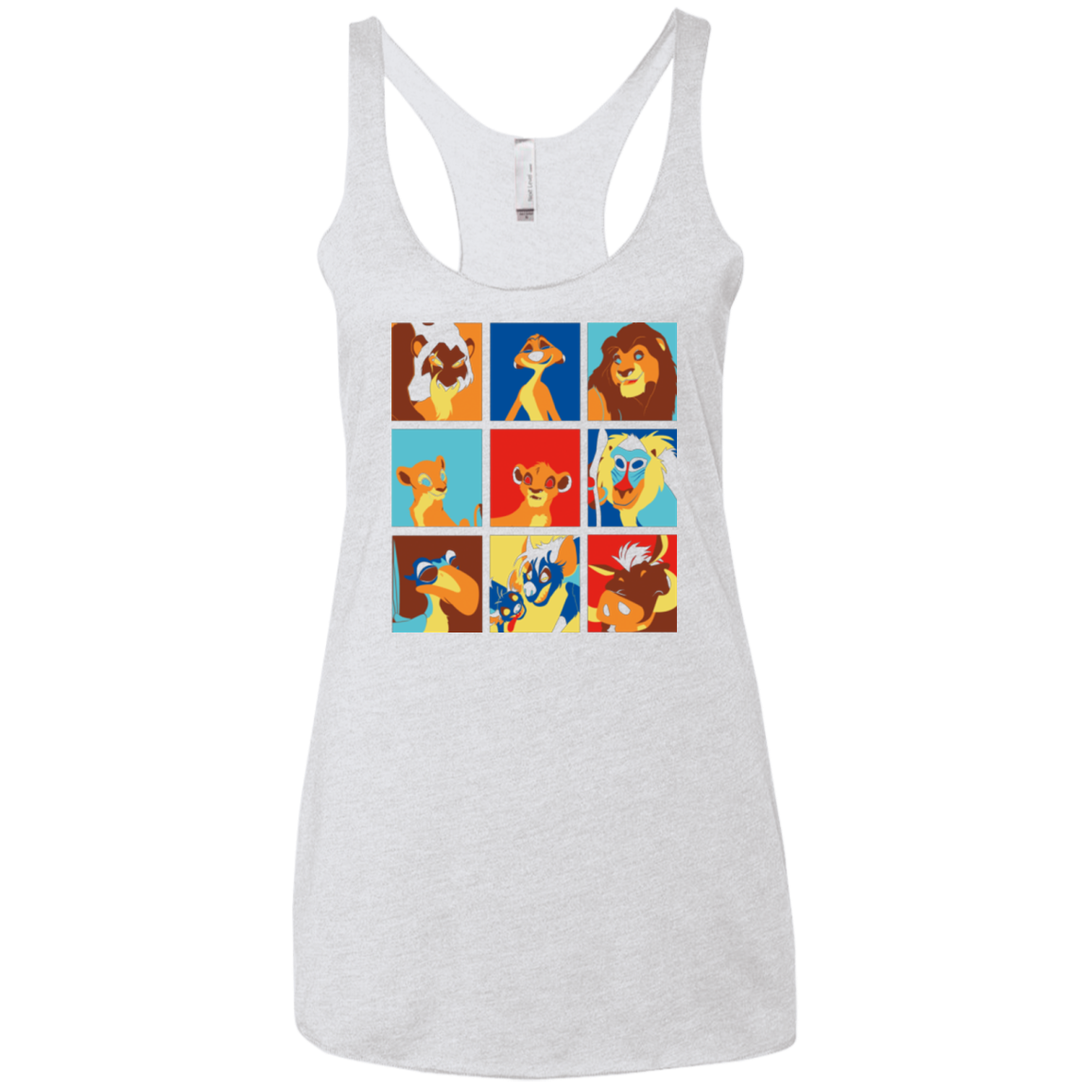 Lion Pop Women's Triblend Racerback Tank