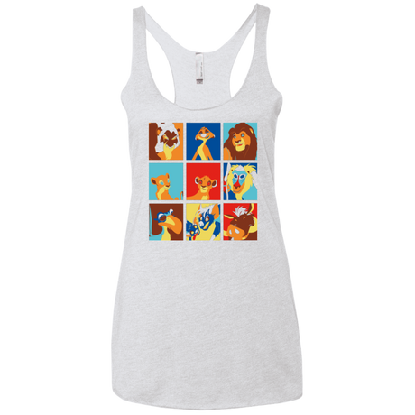 Lion Pop Women's Triblend Racerback Tank