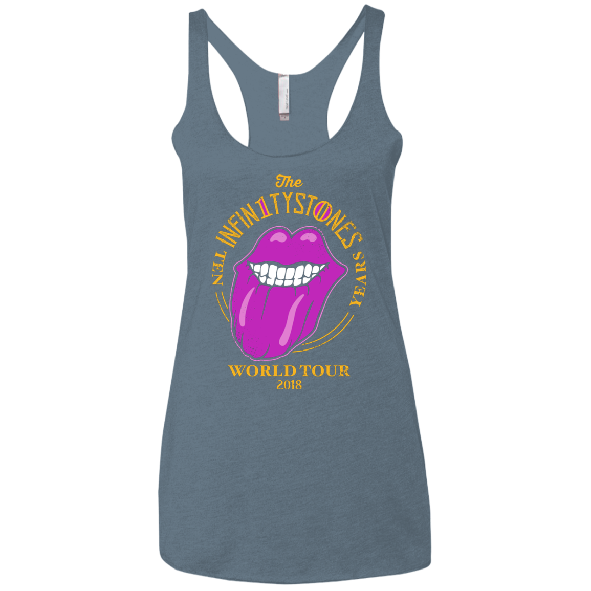 Stones World Tour Women's Triblend Racerback Tank