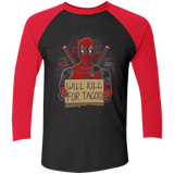 Will Kill for Tacos Men's Triblend 3/4 Sleeve