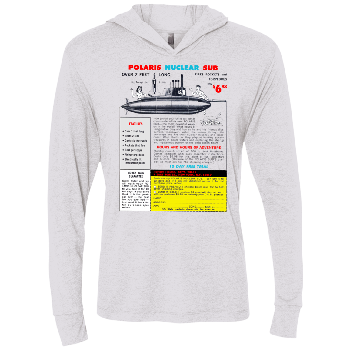 Sub Triblend Long Sleeve Hoodie Tee