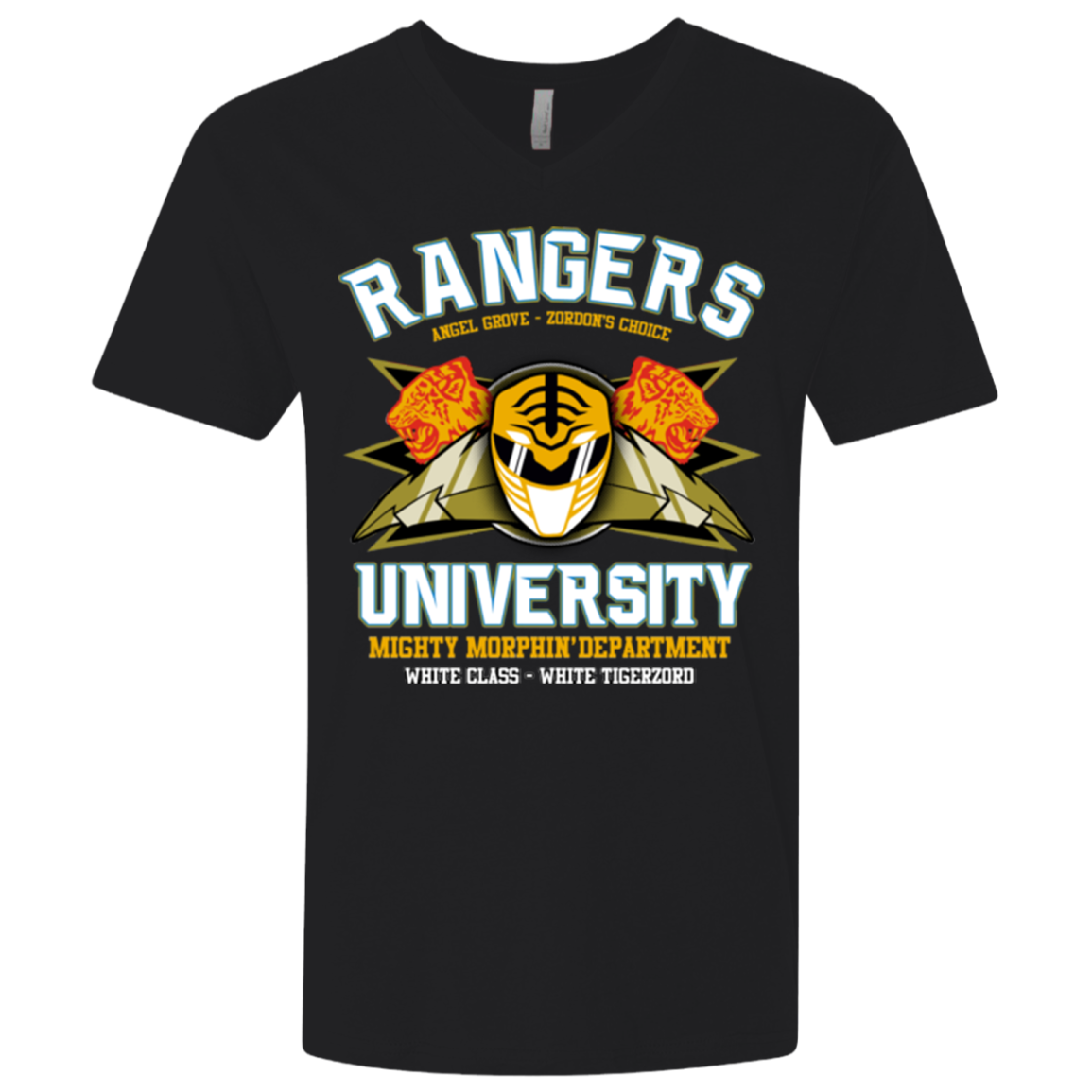 Rangers U White Ranger Men's Premium V-Neck